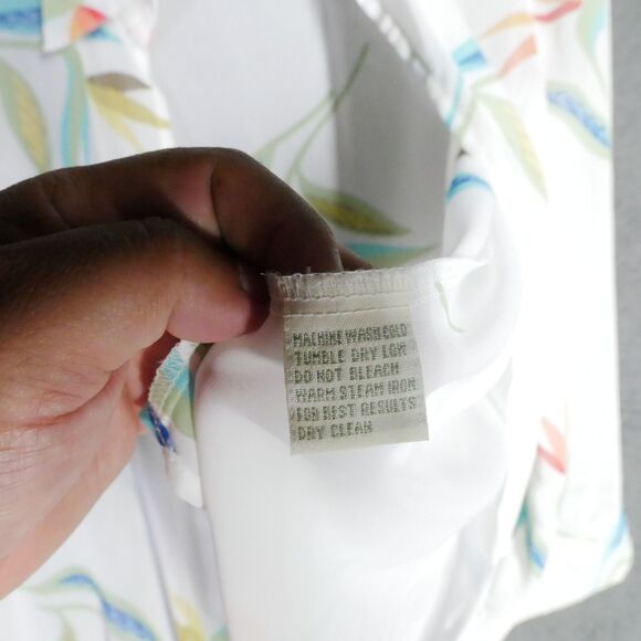 Banana Bay Fine Resort Wear Wrap Womens Size S White Floral Tie Front - Picture 7 of 13